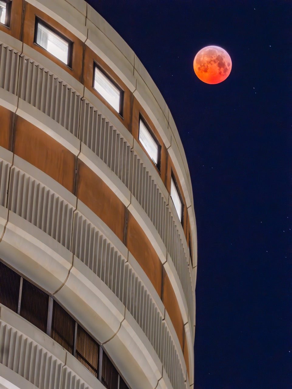 Lunar Eclipse and the MCO Tower