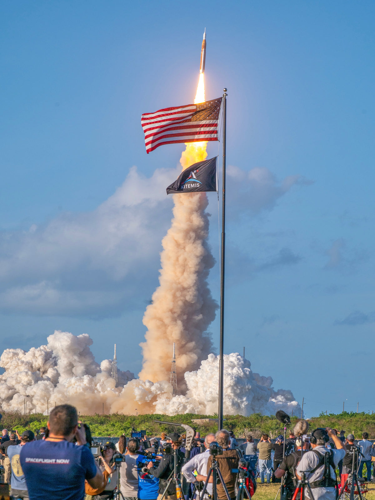 Artemis II and the flag