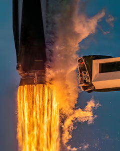 Falcon 9 Blasting by Crew Access Arm