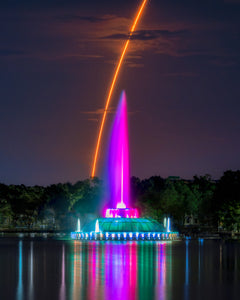 Lake Eola Fountain and a Rocket