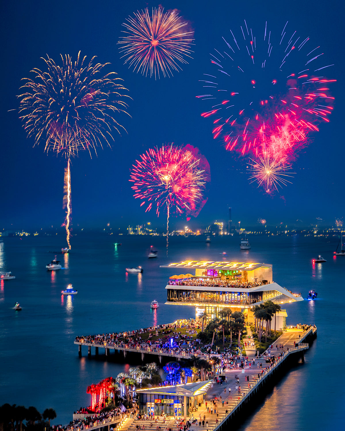 Fireworks over the St. Pete Pier