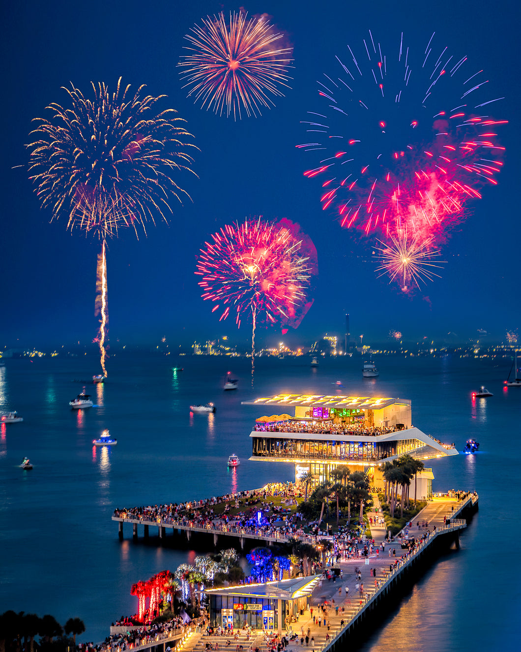 Fireworks over the St. Pete Pier