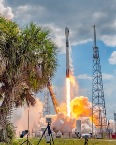 Lifting Off Through Blue Skies